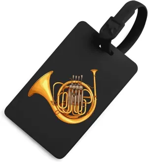 French Horn Luggage Tags for Travel Bag Cute Suitcase Identify Labels Baggage Tag