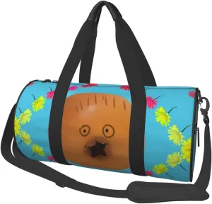 Frightened Pomegranate* Round Large Capacity Foldable Duffel Bag For Women Men, Gym Tote, Sports Duffel.