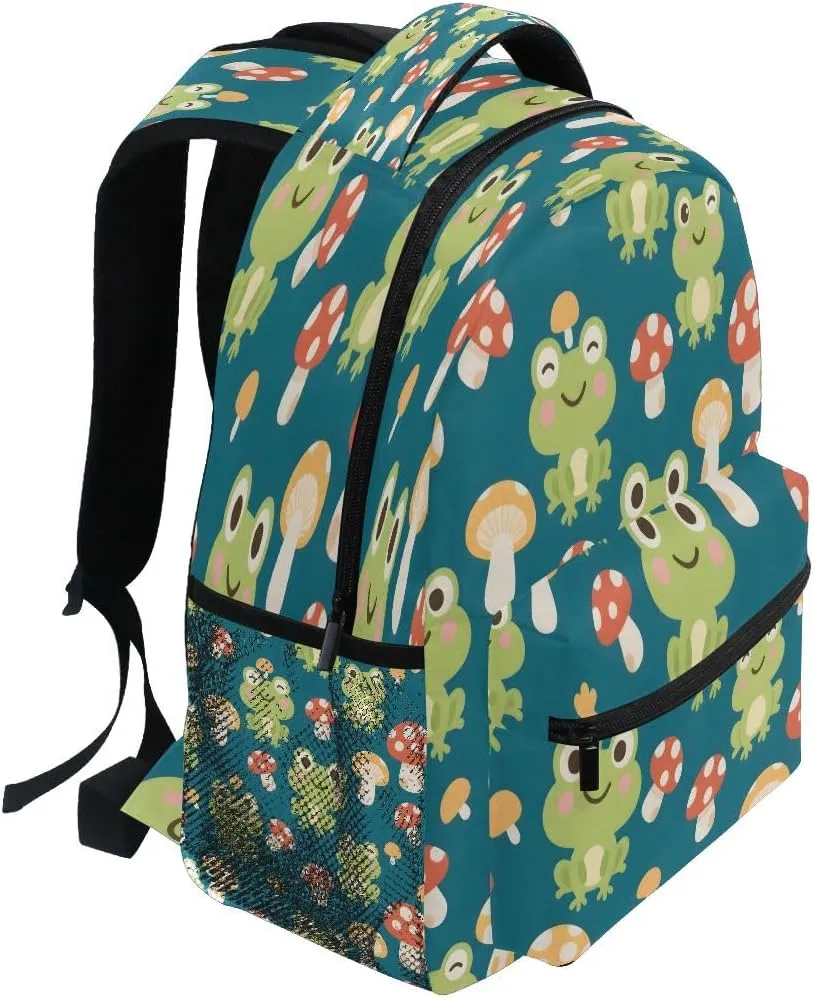 Frog Pattern Kids Backpack for Boys Girls Backpacks Student Backpack Big For Elementary School Shoulder Bag Bookbag