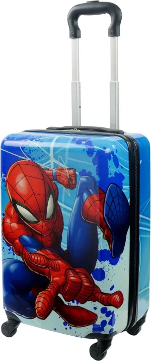 FUL Marvel Spider-Man Kids Carry On Luggage, Hardshell Rolling Suitcase with Spinner Wheels, Multi, 21 Inch