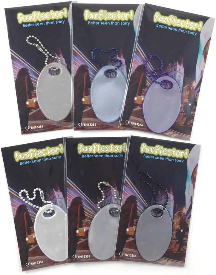 funflector Safety Reflectors - Basic Shapes - Stylish Reflective Gear for Jackets, Bags, Purses, Backpacks, Strollers and Wheelchairs - Made in USA