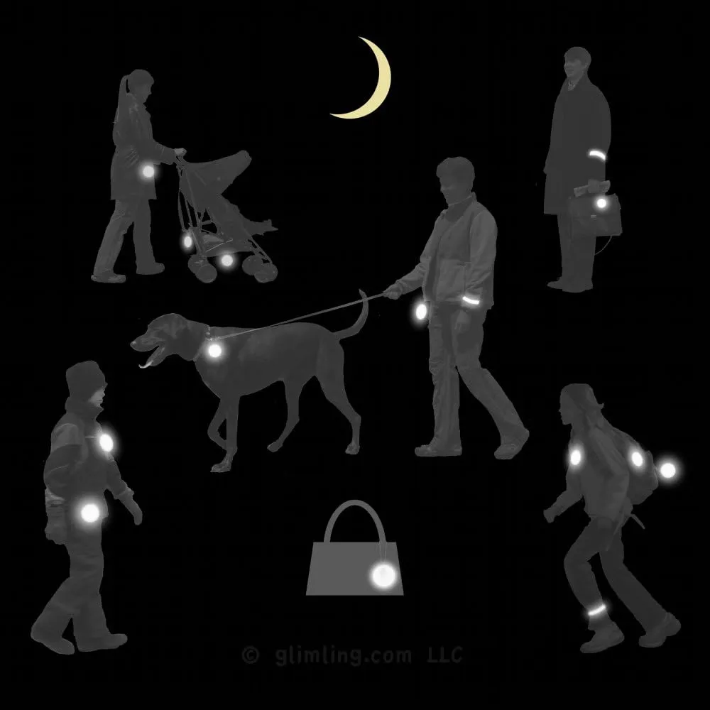 funflector Safety Reflectors - Basic Shapes - Stylish Reflective Gear for Jackets, Bags, Purses, Backpacks, Strollers and Wheelchairs - Made in USA