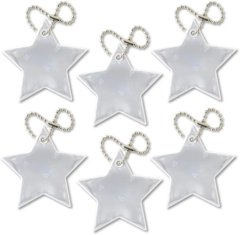 funflector Safety Reflectors - Stars - Stylish Reflective Gear for Jackets, Bags, Purses, Backpacks, Strollers and Wheelchairs - Made in USA