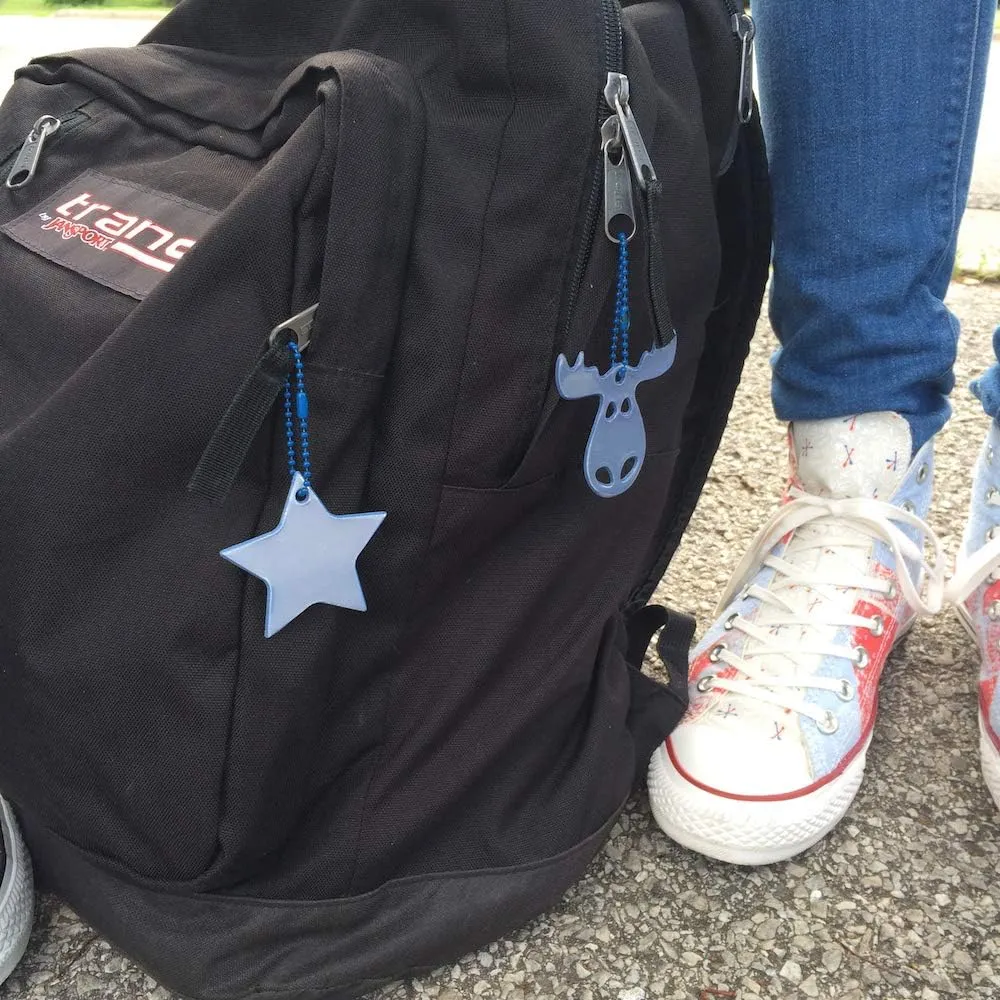 funflector Safety Reflectors - Stars - Stylish Reflective Gear for Jackets, Bags, Purses, Backpacks, Strollers and Wheelchairs - Made in USA