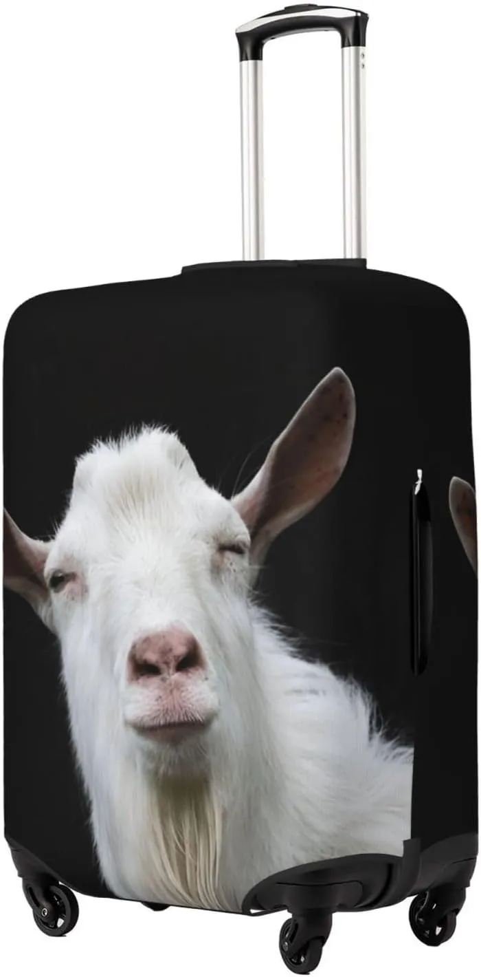 Funny Goat Travel Luggage Cover Fits 18-32 Inch Luggage, Stretch Suitcase Cover Protector with Concealed Zipper for Wheeled Suitcase Tsa Approved