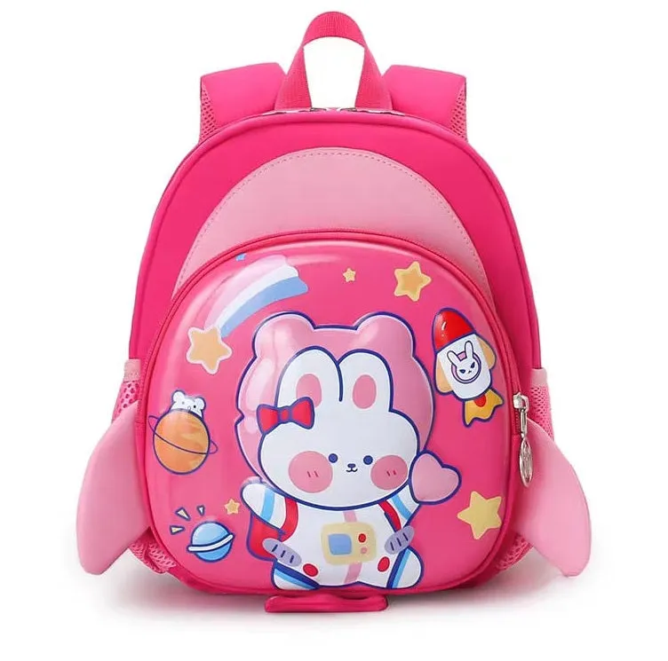Fuzzy Bear Print Kindergarten Backpack for Little Explorers