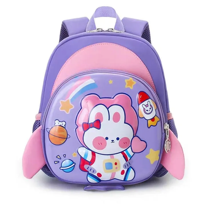 Fuzzy Bear Print Kindergarten Backpack for Little Explorers