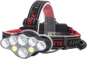 GANAZONO 8 Led Cob Led Lamp Rechargeable Headlight Portable Waterproof USB Flashlight for Outdoor