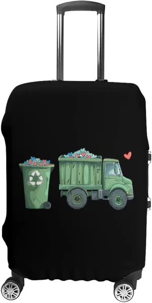 Garbage Truck Loads Of Love Luggage Cover Suitcase Cover Protector Anti-scratch Travel Suitcase Wrap for Unisex M