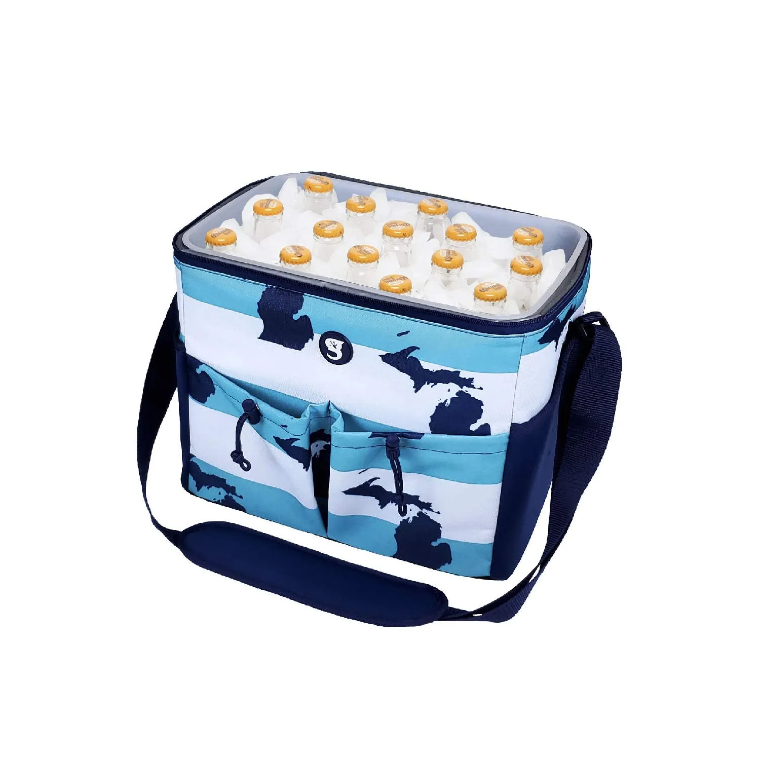 Geckobrands Large 15 bottle / 24 Can Cooler with Removable Hard Liner