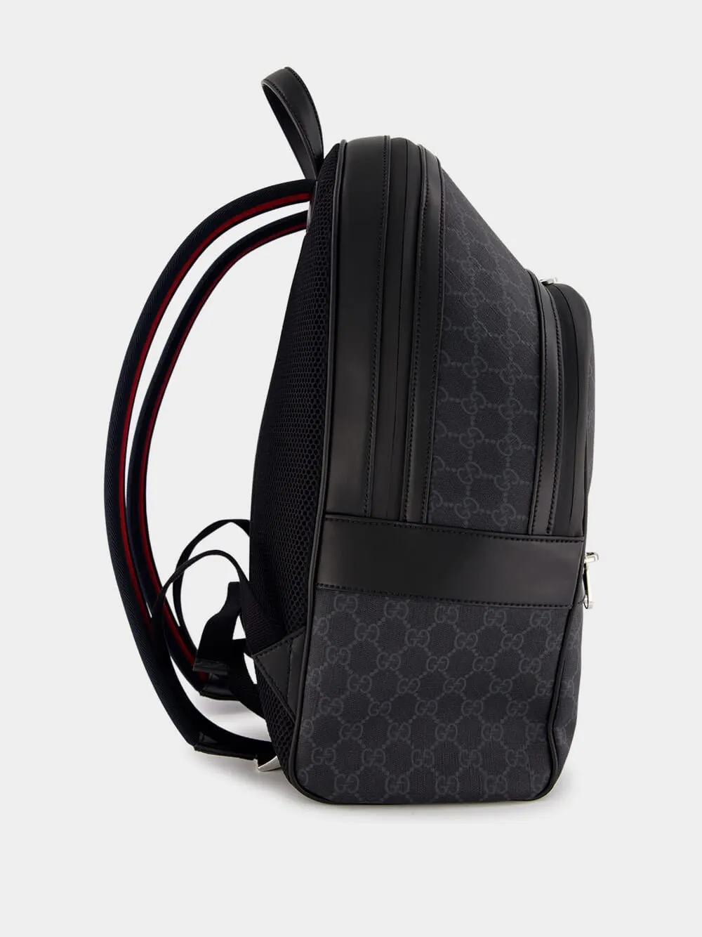 GG Supreme Black Canvas Backpack