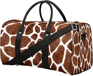 Giraffe Print Travel Duffle Bag for Men Women Animals Giraffe Overnight Weekender Bag Foldable Travel Duffel Bag Large Sports Gym Bag Waterproof Luggage Tote Bag Tear Resistant