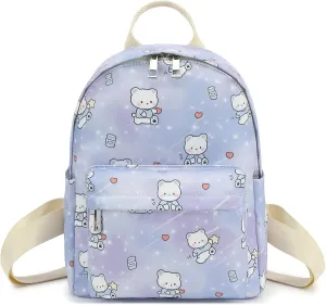 Girls Mini Backpack, Small Backpacks Purse for Women Teens Kids School Travel (Bear Purple)