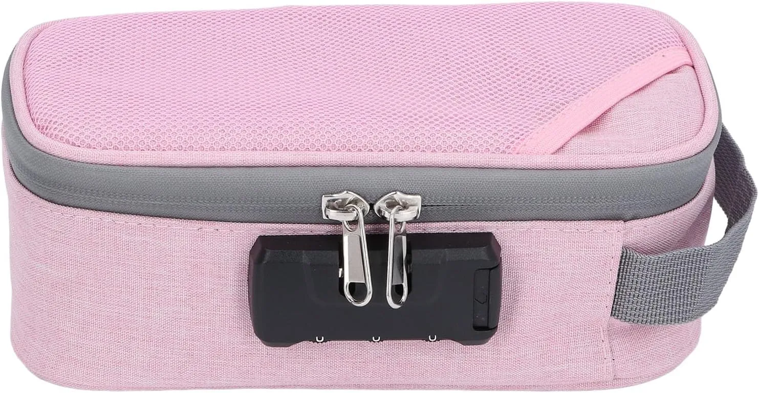 GLOGLOW Smell Proof Bag, Portable Activated Carbon Odor Proof Case Container with Code Lock for Travel Business Trips Camping ()