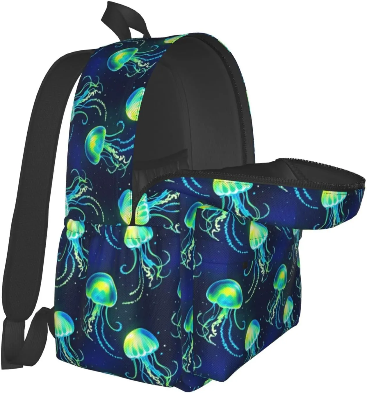 Glowing Jellyfish Adult Backpacks 15 Inch Laptop Backpack Travel Bag for Men Women Gifts