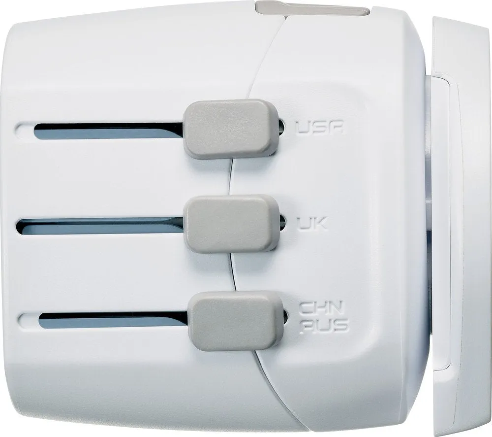 Go Travel Worldwide Grounded Adaptor, White