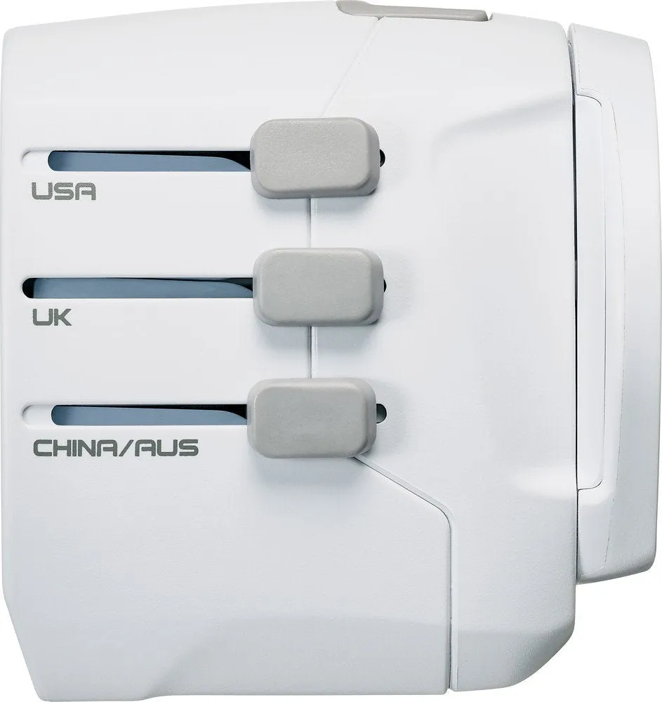 Go Travel Worldwide Grounded Adaptor, White