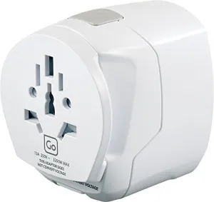 Go Travel Worldwide Grounded Adaptor, White