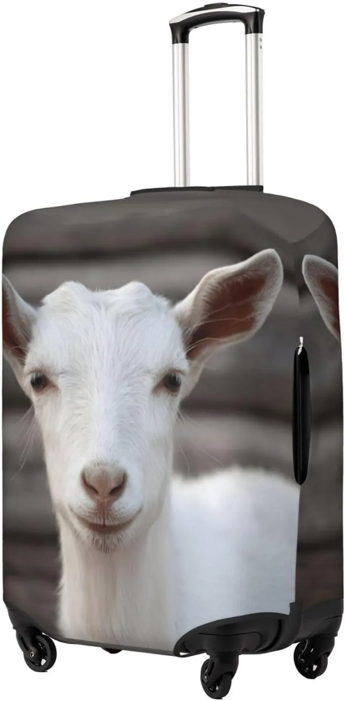 Goat Travel Luggage Cover Fits 18-32 Inch Luggage, Elastic Suitcase Cover Protector with Concealed Zipper for Wheeled Suitcase Tsa Approved