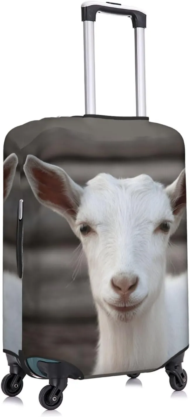 Goat Travel Luggage Cover Fits 18-32 Inch Luggage, Elastic Suitcase Cover Protector with Concealed Zipper for Wheeled Suitcase Tsa Approved