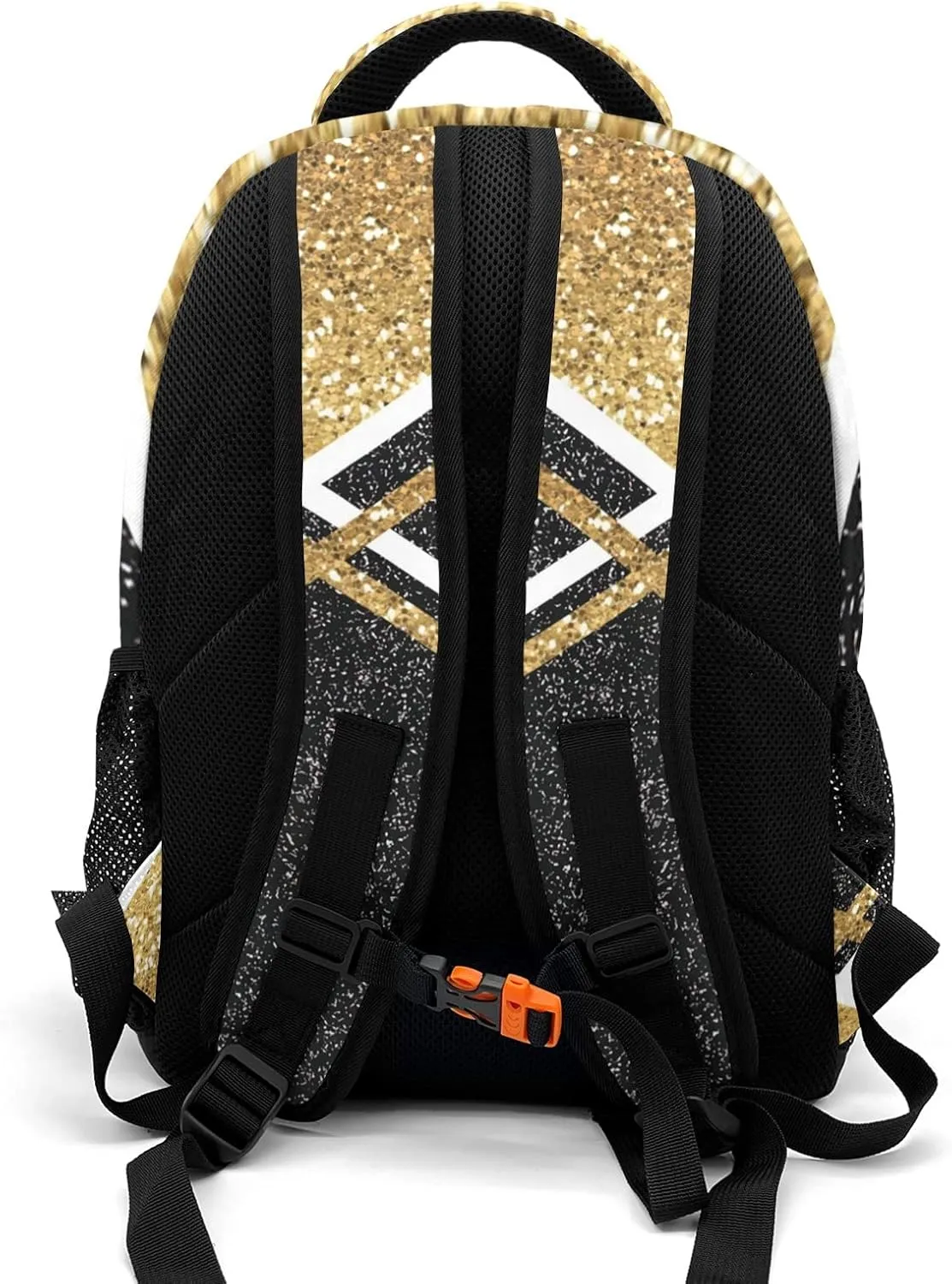 Gold Black Cheerleader Cheer Backpack Personalized with Name for Men Women Shoulder Bag Laptop Bag Bookbag
