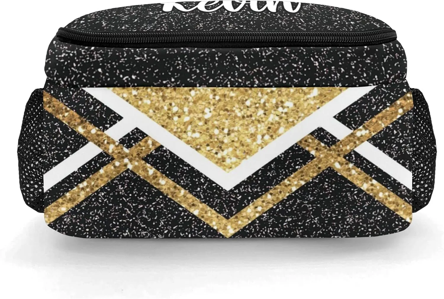 Gold Black Cheerleader Cheer Backpack Personalized with Name for Men Women Shoulder Bag Laptop Bag Bookbag
