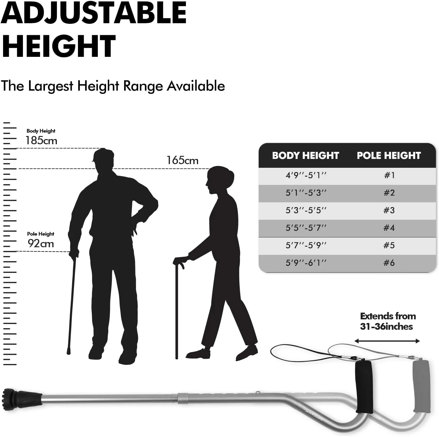 GPTCAMP Walking Cane and Walking Stick for Men Women,Lightweight Folding Canes with Offset Soft Cushioned Handle,Adjustable & Collapsible,Mobility & Leg Surgery Recovery