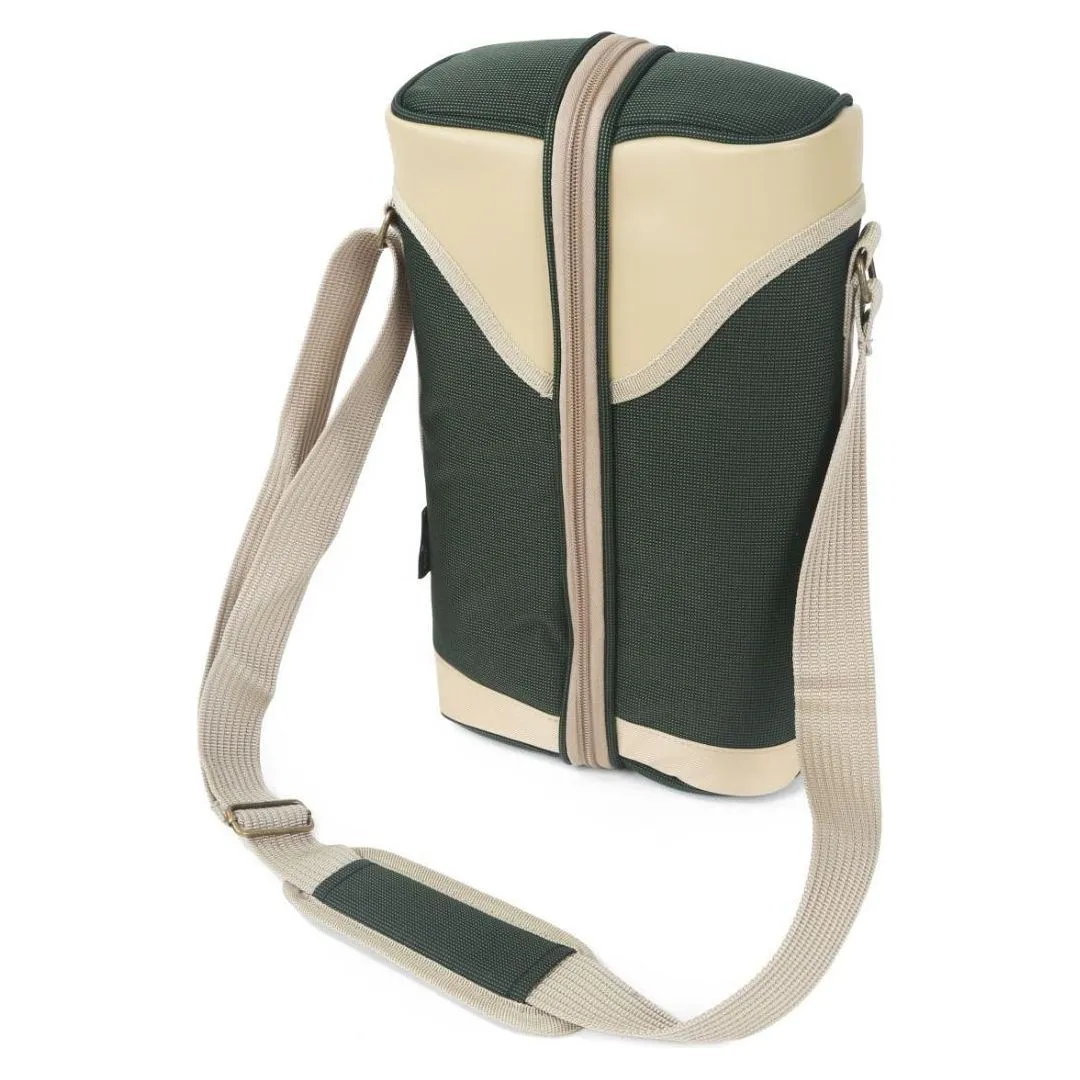 Greenfield Collection Deluxe Forest Green Flask Hamper