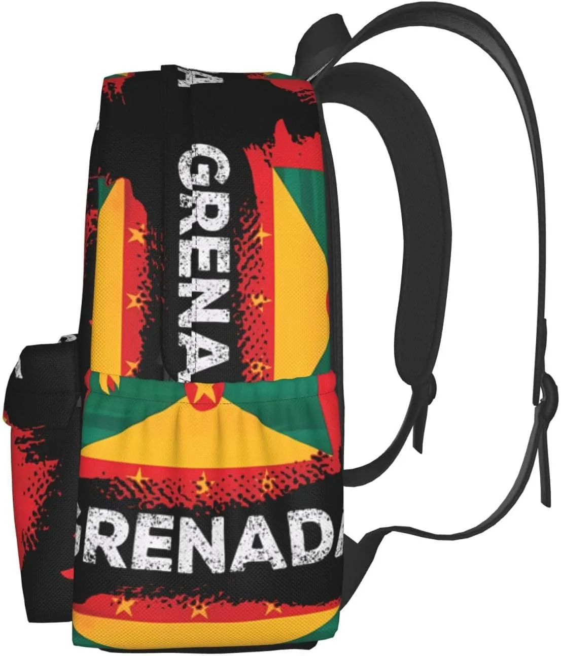 Grenada Flag Grenadian Proud Roots Large Travel Backpack Casual Backpacks Laptop Daypack Working Rucksack Lightweight Back Pack Sports Bag with Adjustable Shoulder Strap