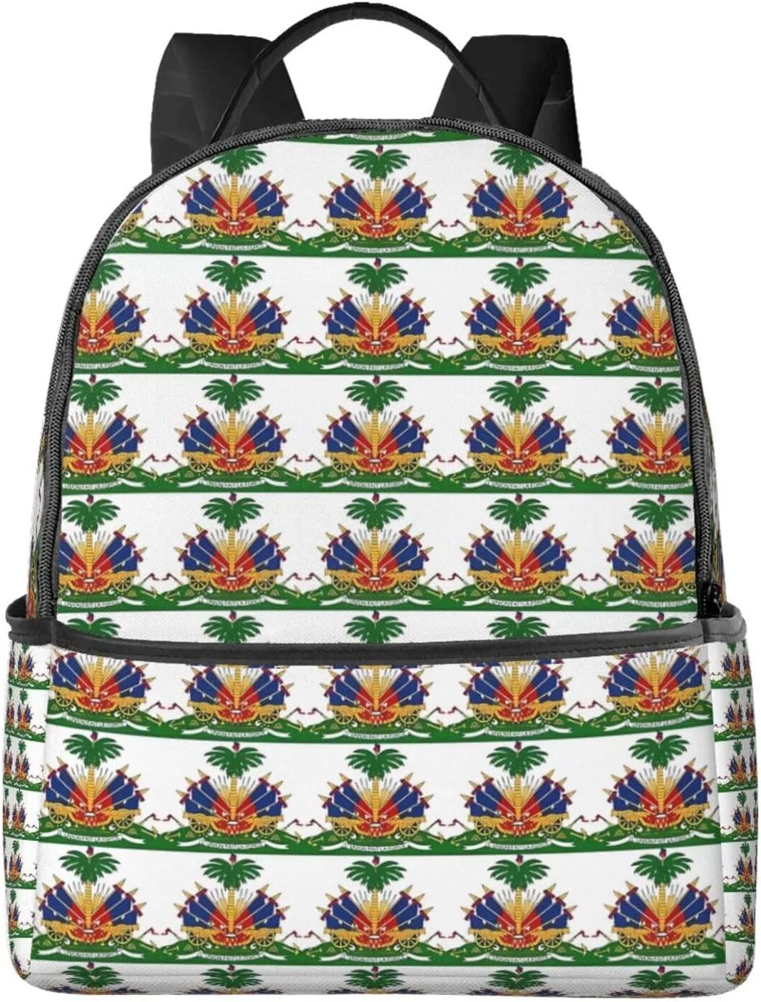 Haiti Haitian Flag Casual Backpacks Laptop Backpack Carry-on Daypack Sports Travel Rucksack Lightweight Working Bag for Outdoor Hiking Cycling Walking