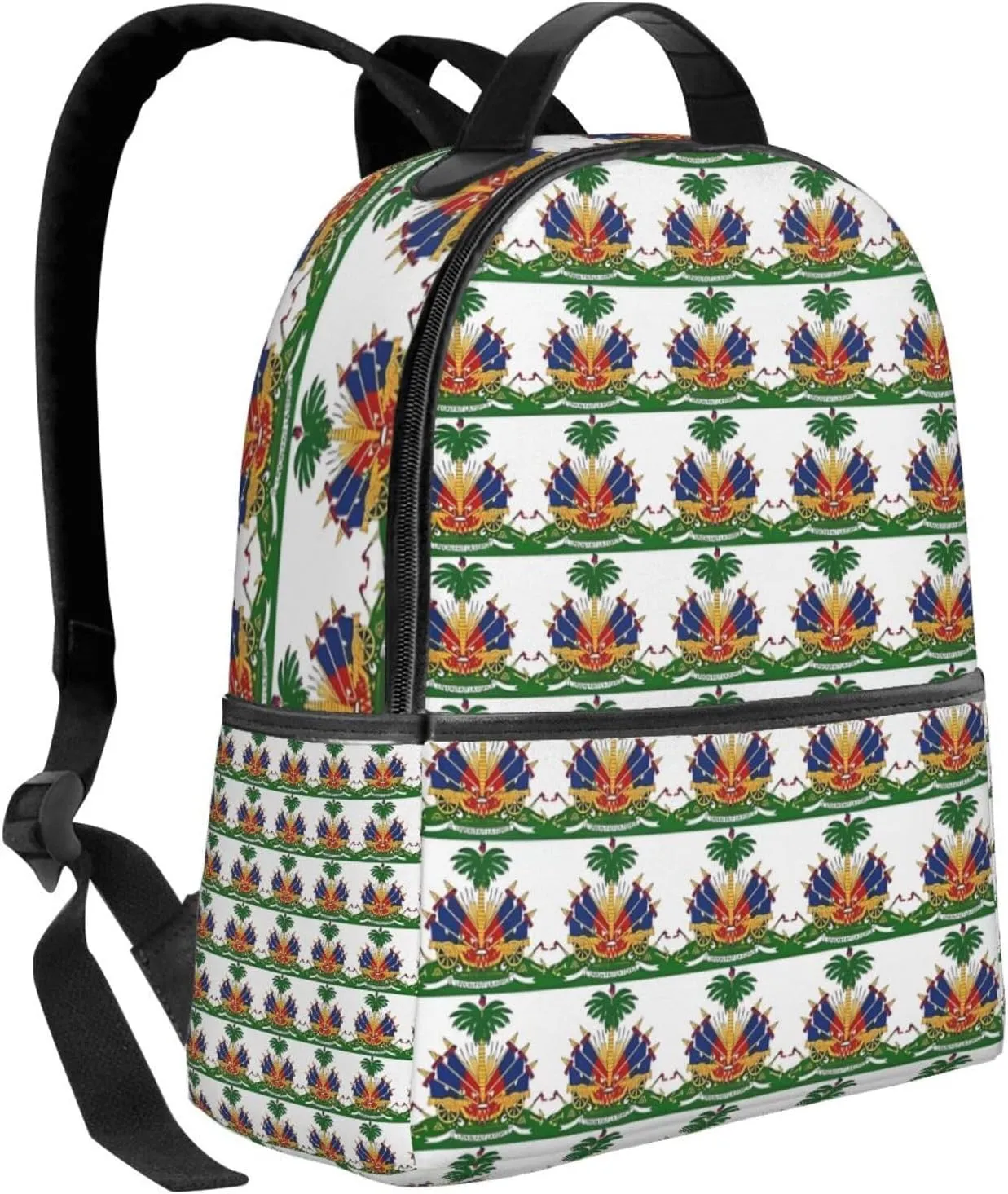 Haiti Haitian Flag Casual Backpacks Laptop Backpack Carry-on Daypack Sports Travel Rucksack Lightweight Working Bag for Outdoor Hiking Cycling Walking