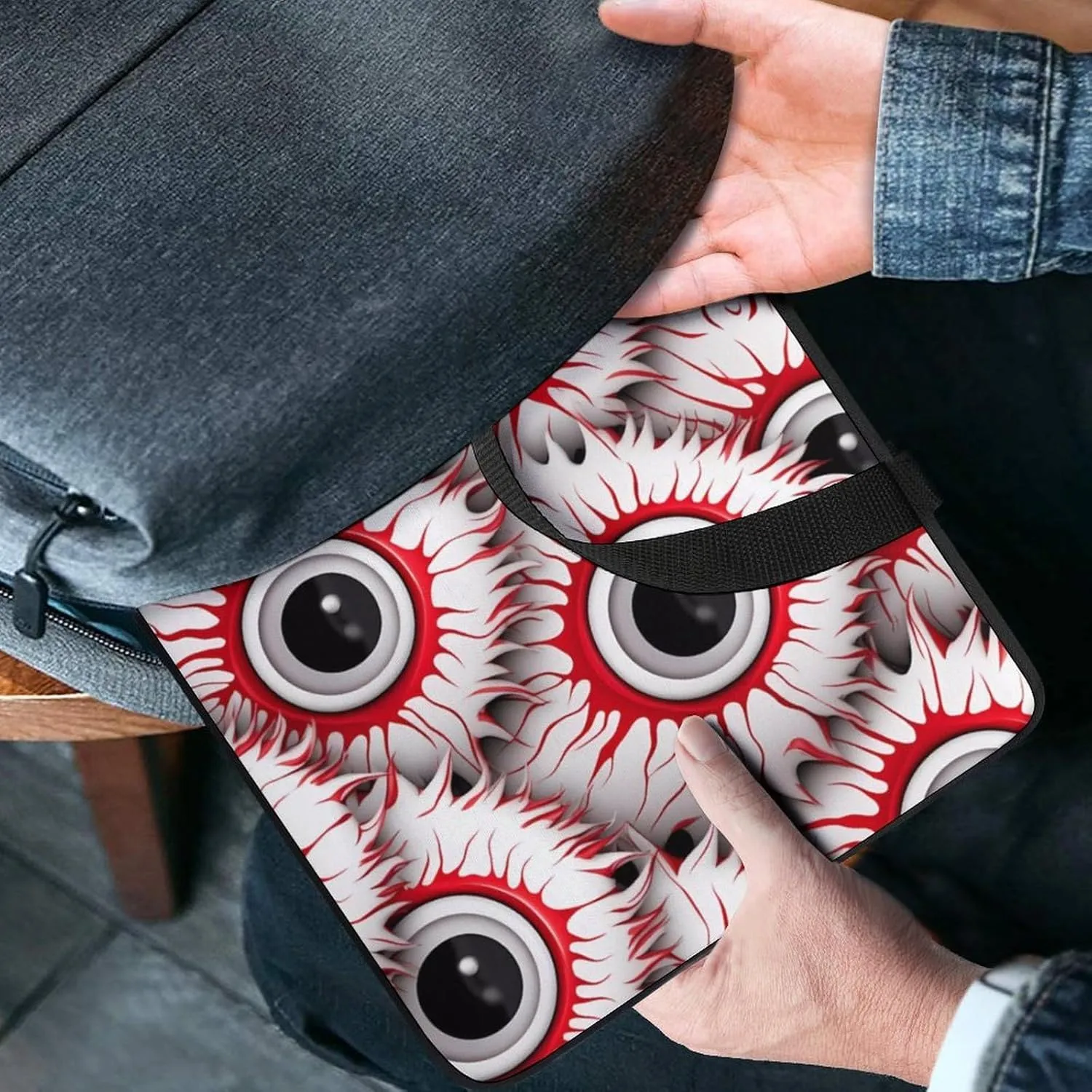 Halloween Eyeballs Laptop Sleeve Bag Printed Protective Laptop Case Briefcase Handbag for 10/12/13/15/17 Inch