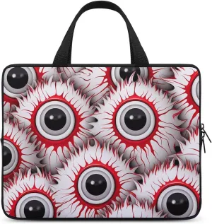 Halloween Eyeballs Laptop Sleeve Bag Printed Protective Laptop Case Briefcase Handbag for 10/12/13/15/17 Inch