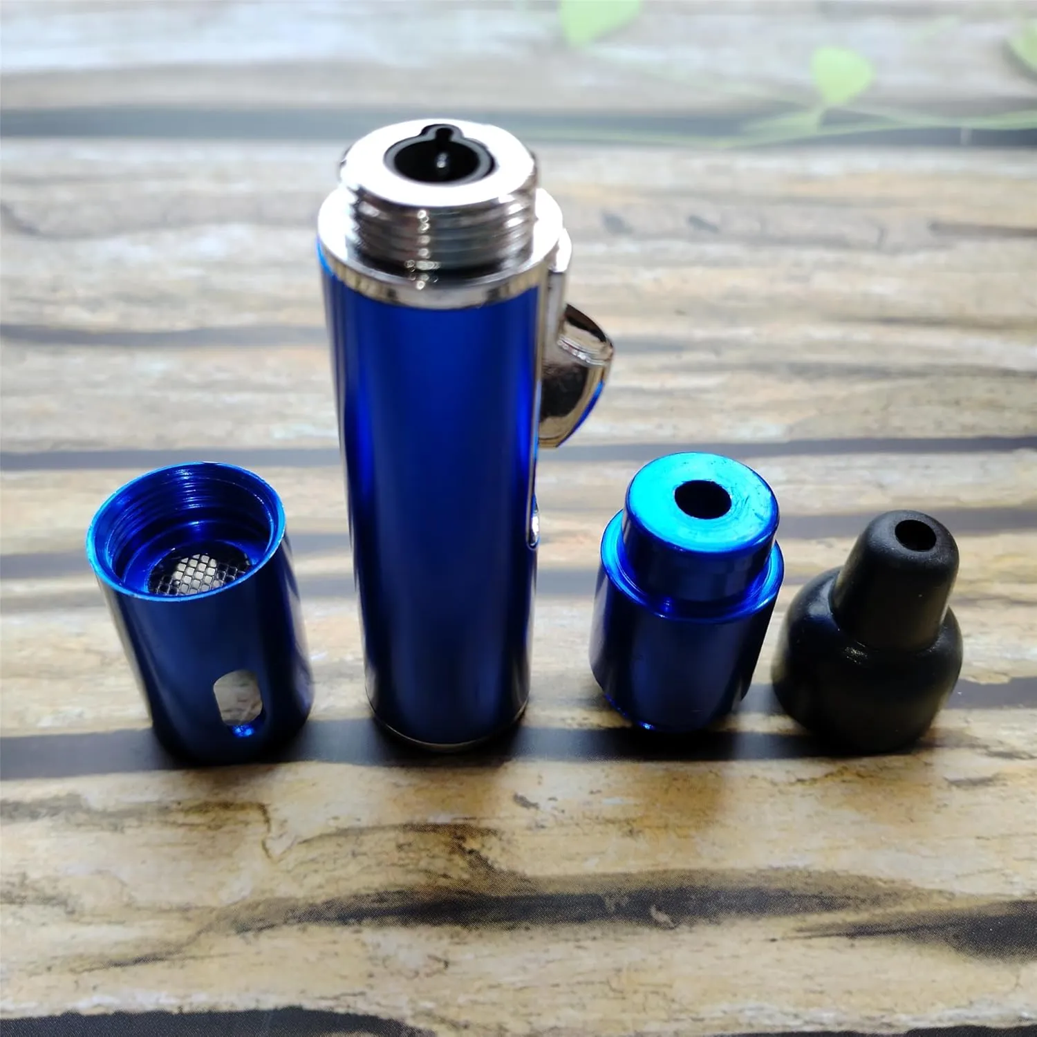 Handheld Inflatable Torch Lighter,Portable Multifunctional All-in-One Tube Built-in Detachable Lighter,Outdoor,Indoor,Camping,Candle,Birthday,Blue(2PCS)