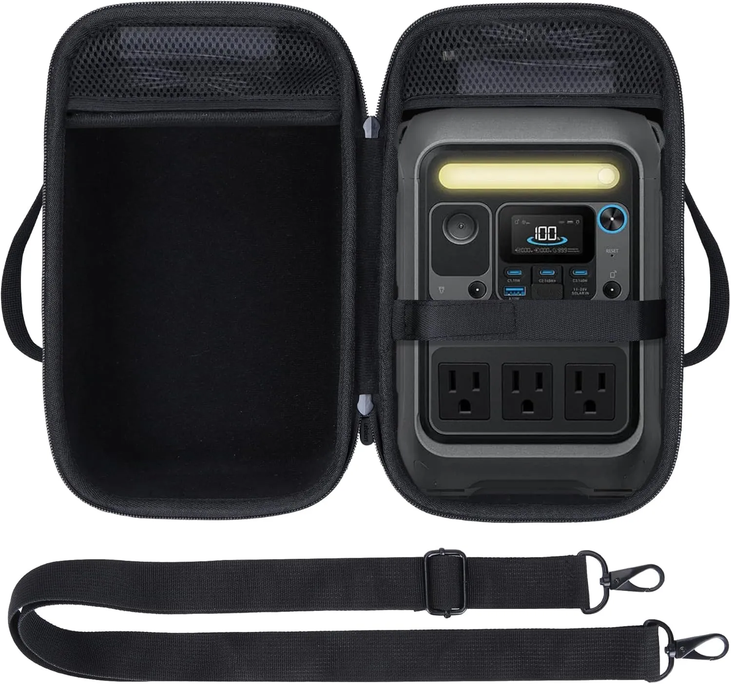 Hard Case Compatible with Anker SOLIX C300 Portable Power Station Outdoor 288Wh LiFePO4 Battery 300W (600W Surge) Solar Generator