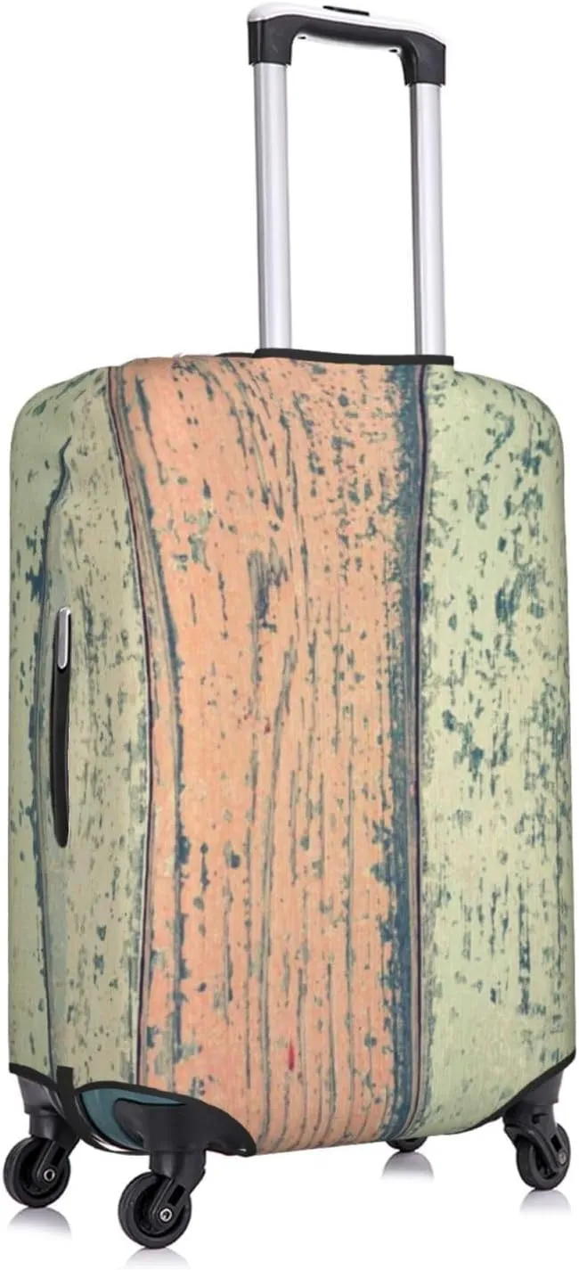 Hardwood Print Elastic Travel Luggage Cover Suitcase Protector Bag, Anti-Scratch, Washable Suitcase Sleeve For Kid Adult,For 18-32 Inch Luggage