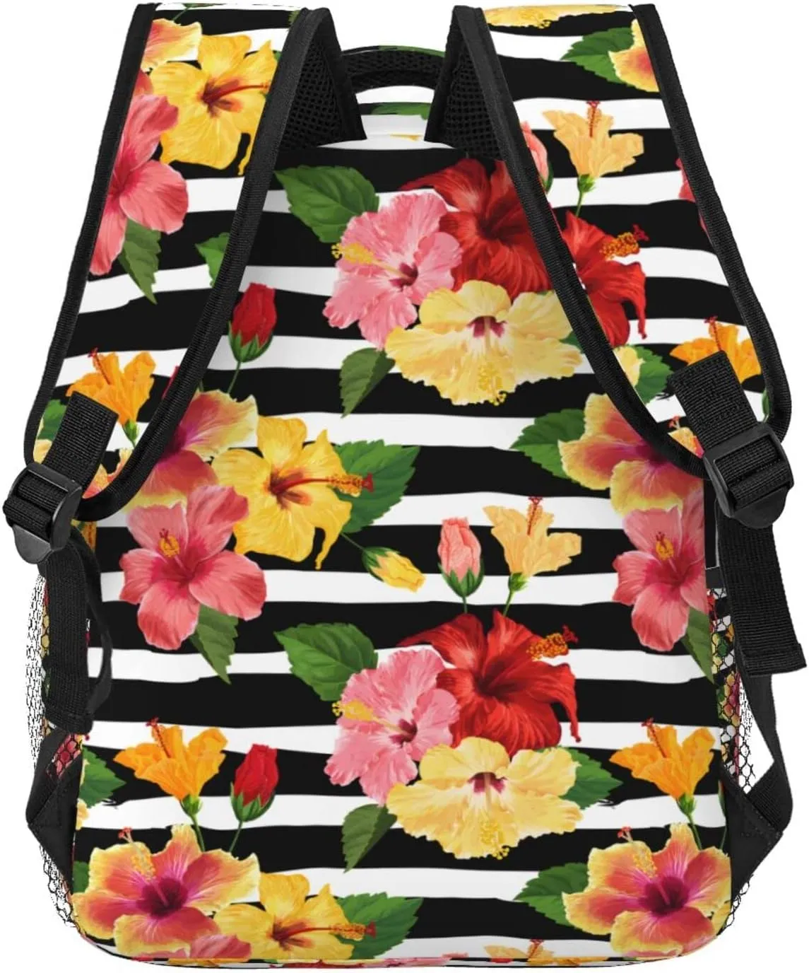 Hawaii Hawaiian Flowers Floral Backpack Casual Camping Travel Backpacks Lightweight Daypack Bag Women Men Bookbag