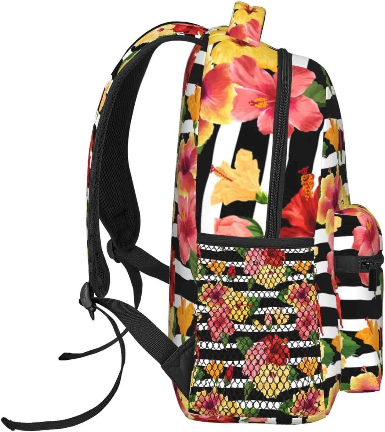 Hawaii Hawaiian Flowers Floral Backpack Casual Camping Travel Backpacks Lightweight Daypack Bag Women Men Bookbag