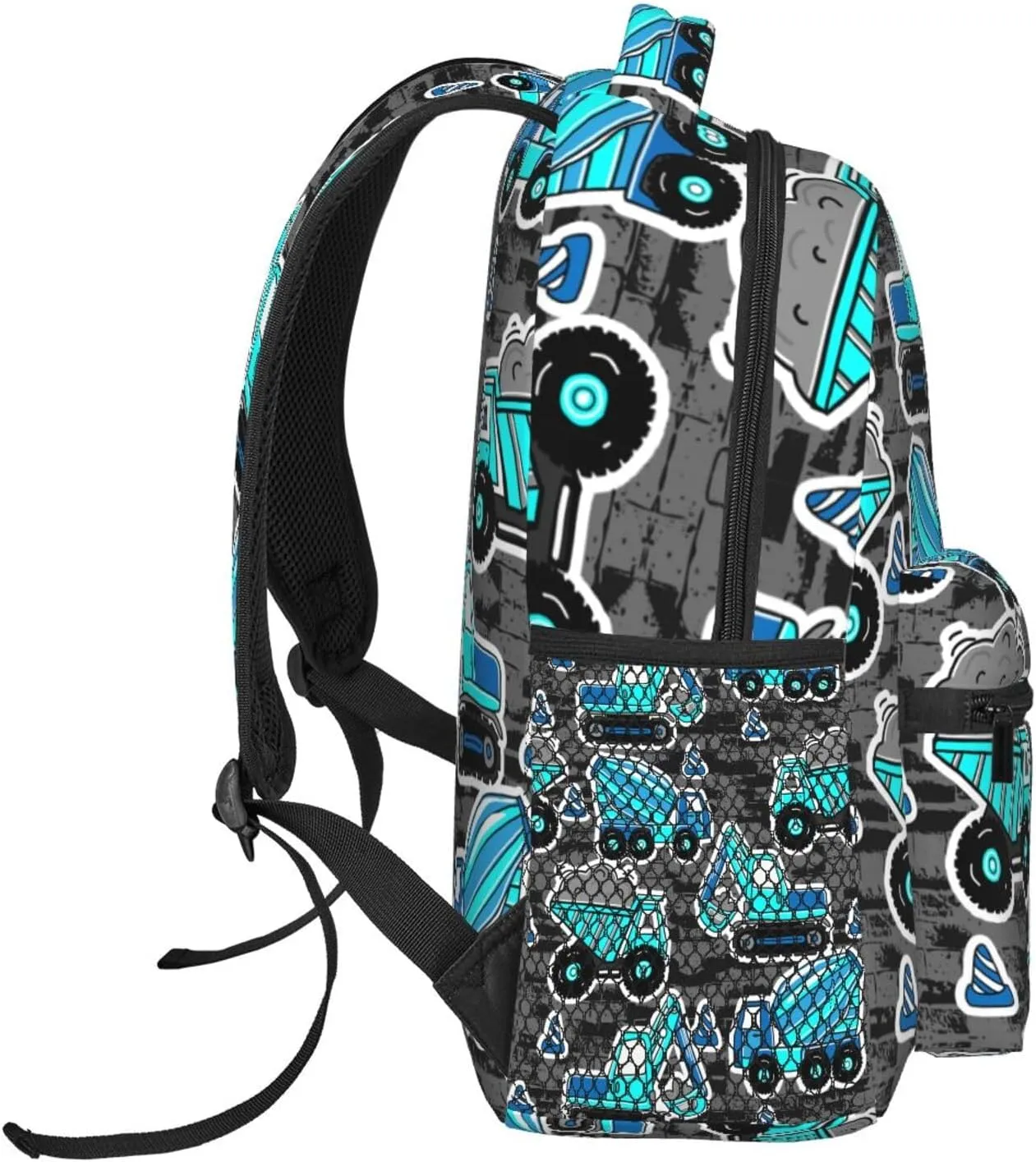 Heavy Machinery Mud Truck Excavator Backpacks 15 Inch Laptop Backpack Multipurpose Double Shoulder Bag For Men Women Gifts