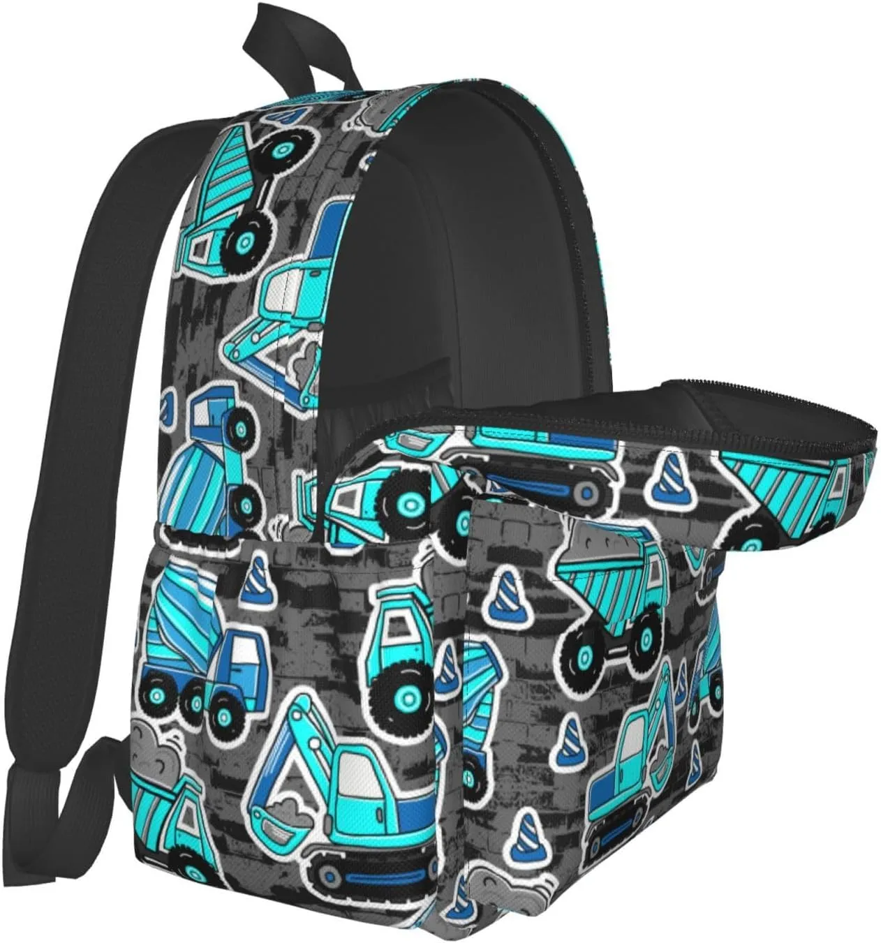 Heavy machinery mud truck excavator Backpacks 15 Inch Laptop Backpack Multipurpose Double Shoulder Bag for Men Women Gifts