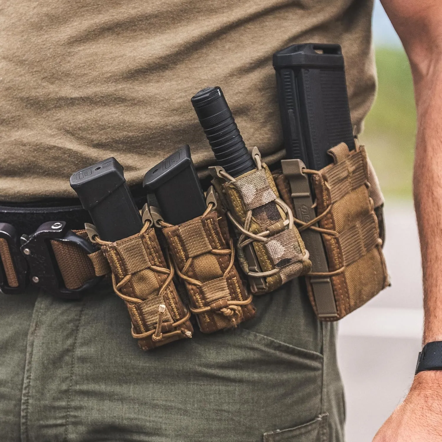 High Speed Gear Double Pistol Taco Mag Pouch | Universal Pistol Magazine Holster | Rapid Response and MOLLE Compatible