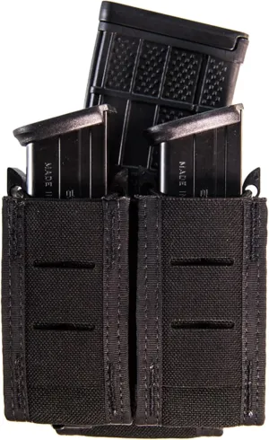 High Speed Gear® - Duty Double Pistol Taco® MOLLE Mag Pouch, Police Gear & Military Gear, Tactical Magazine Pouch for Professionals (Black)