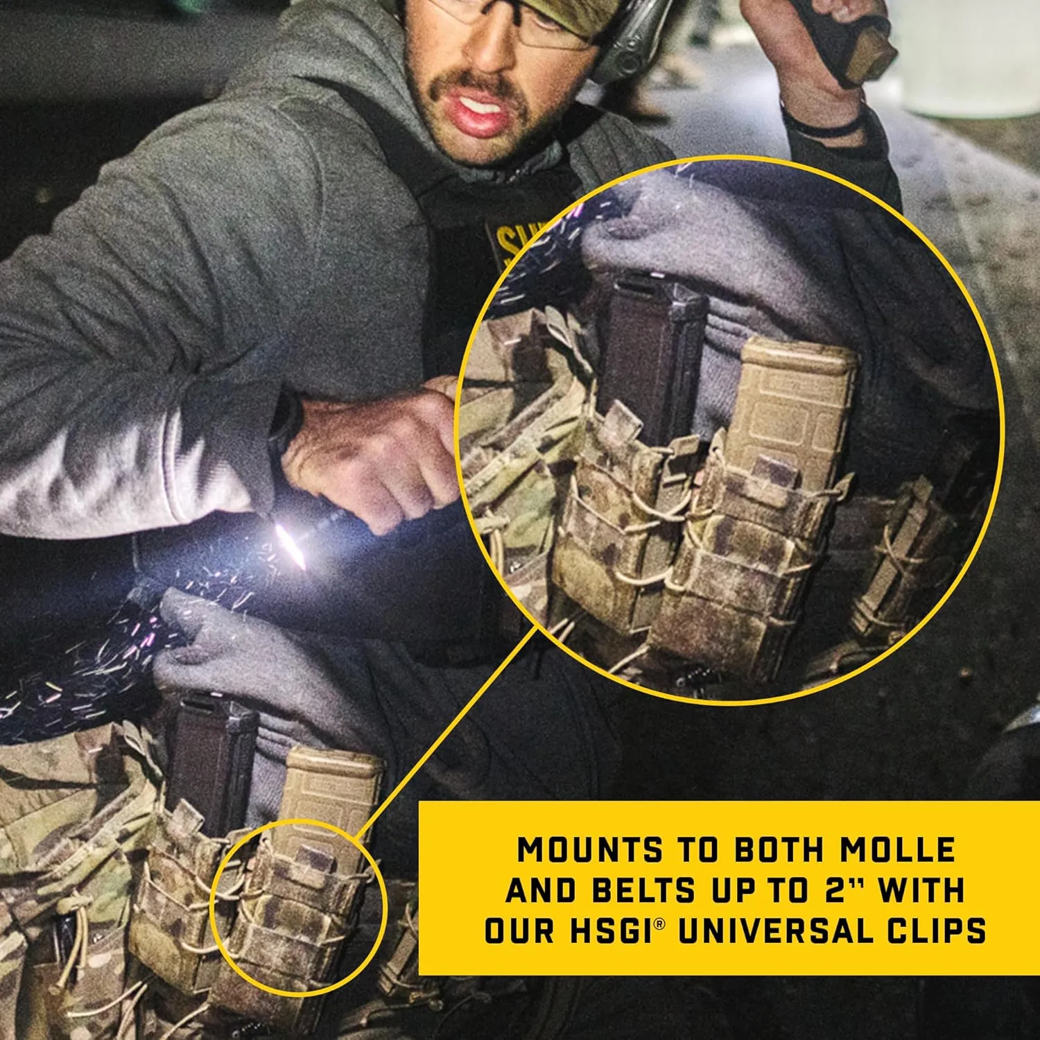 High Speed Gear® - Original TACO® MOLLE Mag Pouch, Police Gear & Military Gear, Tactical Magazine Pouch for Professionals (OD Green)