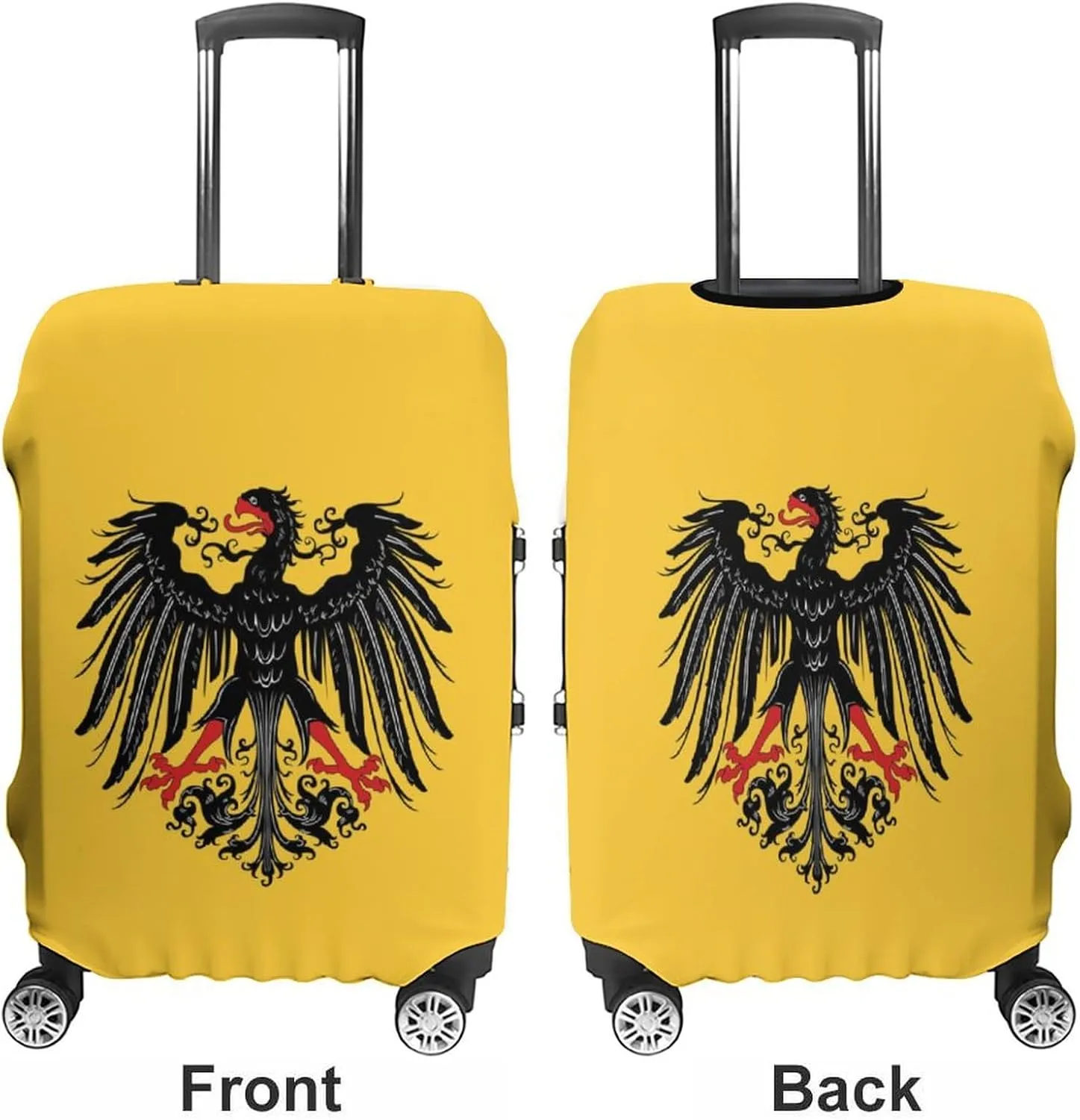 Historical Flag of Holy Roman Empire Fashion Luggage Cover Protector Washable Elastic Suitcase Cover Anti-Scratch Unisex Travel L