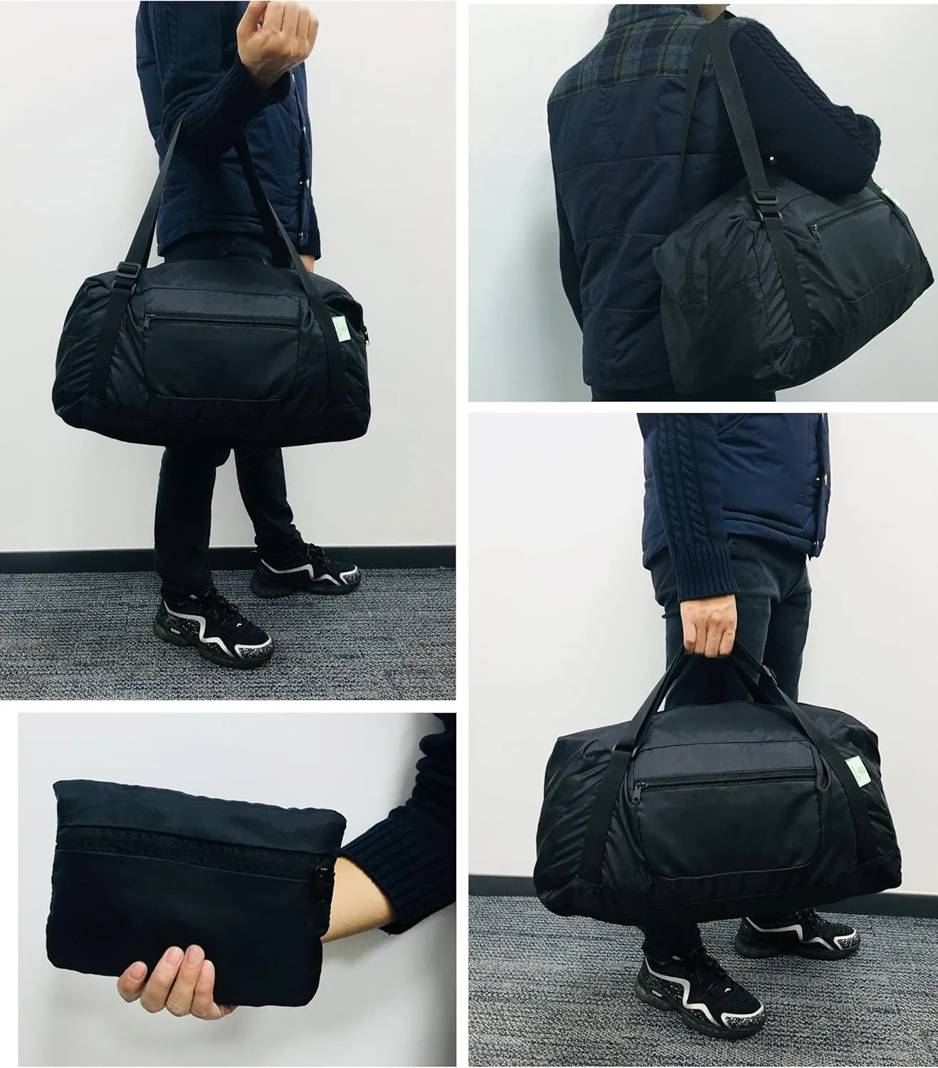 HOLYLUCK Foldable Travel Duffel Bag For Women & Men Luggage Great for Gym (black) One_Size