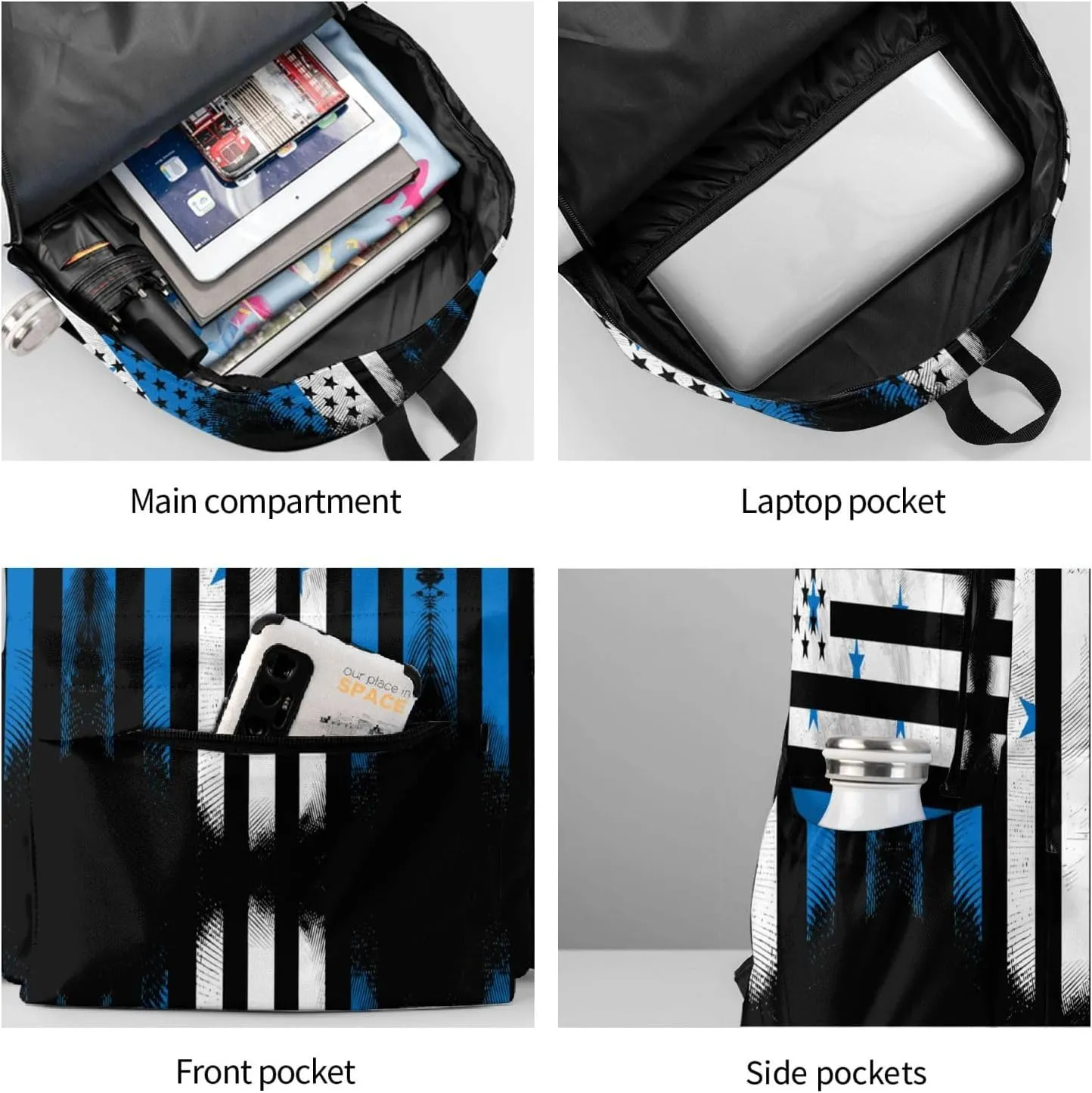Honduran American Flag Large Travel Backpack Casual Backpacks Laptop Daypack Working Rucksack Lightweight Back Pack Sports Bag with Adjustable Shoulder Strap