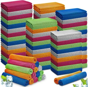 Hosuly Cooling Towel Bulk Ice Towel Chilly Breathable Polyester Soft Sport for Neck Yoga Athletes Gym Workout Camping Fitness Running 32 x 12 Inch