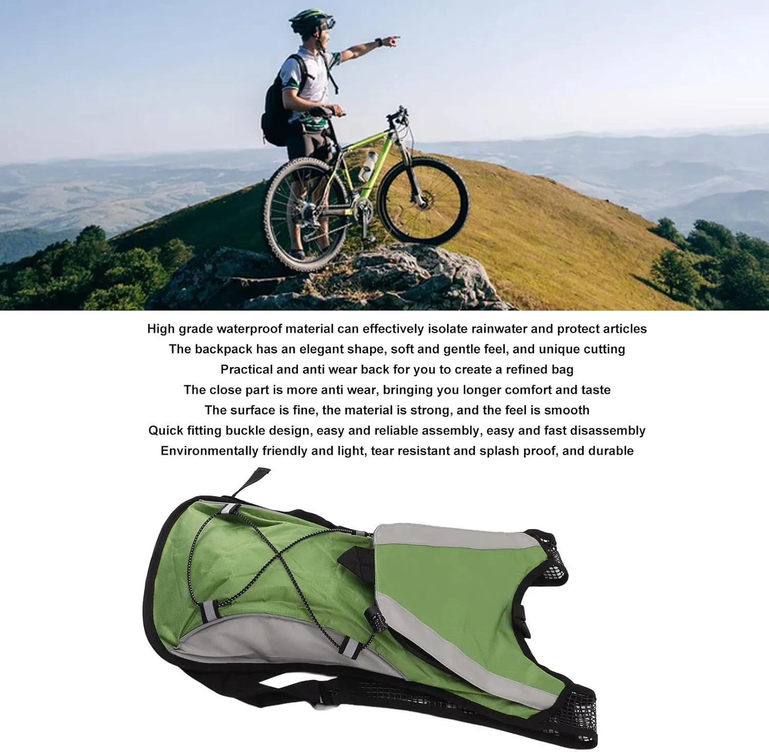 Hydration Backpack, 5L Lightweight Running Backpack, Effectively Isolate Rainwater and Protect Items, Can Accommodate 1.5 2L Water Bag, 48X23cm, for Running Cycling Hiking