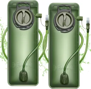 Hydration Water Bladder, Leak Proof Water Bladder for Hiking Backpack, BPA-Free Water Pouch Water Reservoir for Camping Cycling Running, 2Pack 1.5L 2L 3L