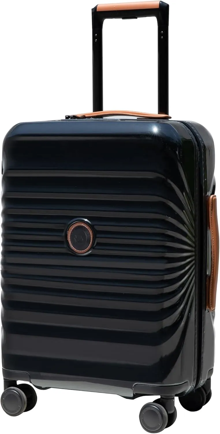 Insightful 20" Carry-On Luggage for Travel, Lightweight with USB Port and 360° Spinner Wheels, Black